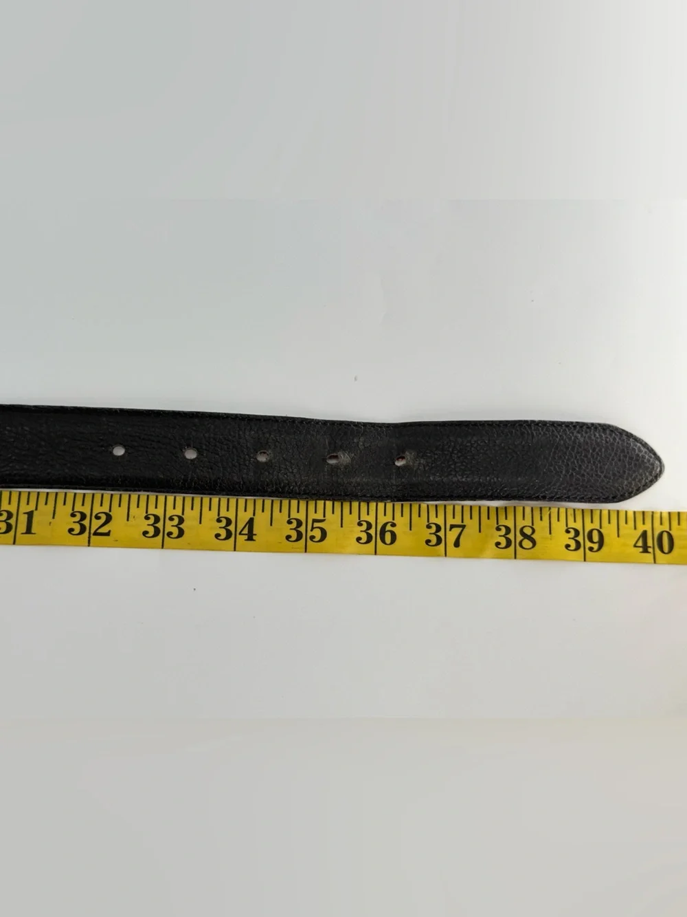 Bosca Wilson’s Leather Black Mens Vintage Belt 34 Pebbled Leather